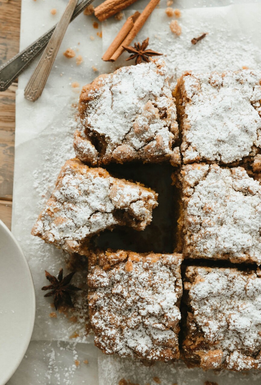 pastelito de calabaza con streusel de canela