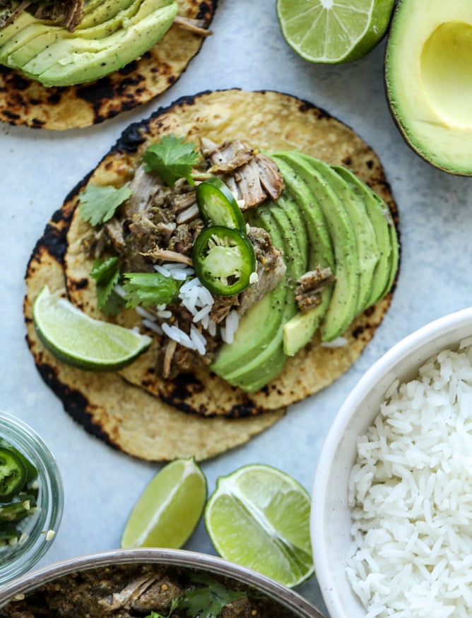 Slow cooker pork chili verde from how sweet eats_crockpot meals for a crowd