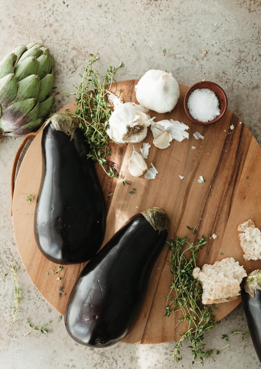 ingredients to make smokey eggplant dip