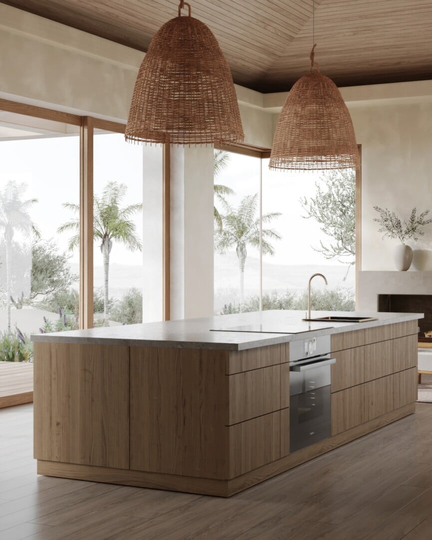 Camille Styles Malibu House Kitchen Rendering