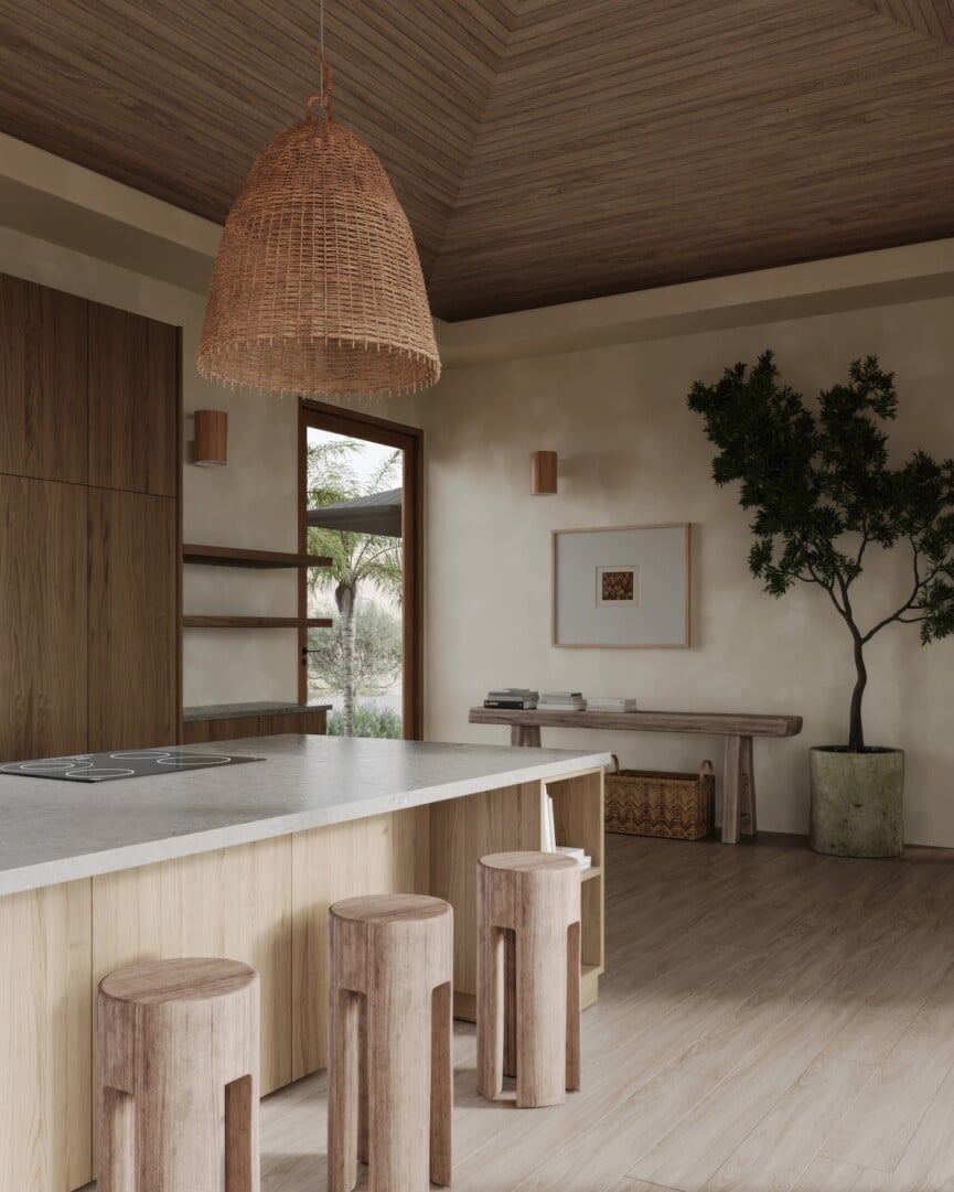 Camille Styles Malibu House Kitchen Rendering