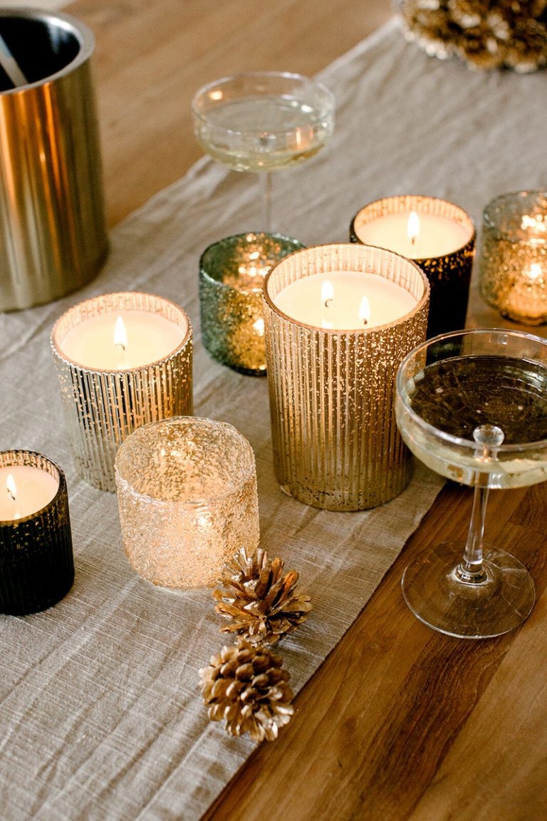 Christmas candles and champagne_gifts for in-laws
