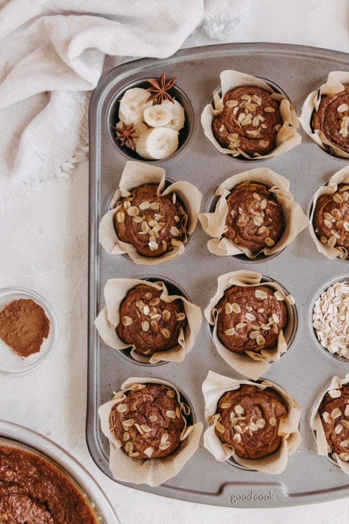 banana pumpkin muffins