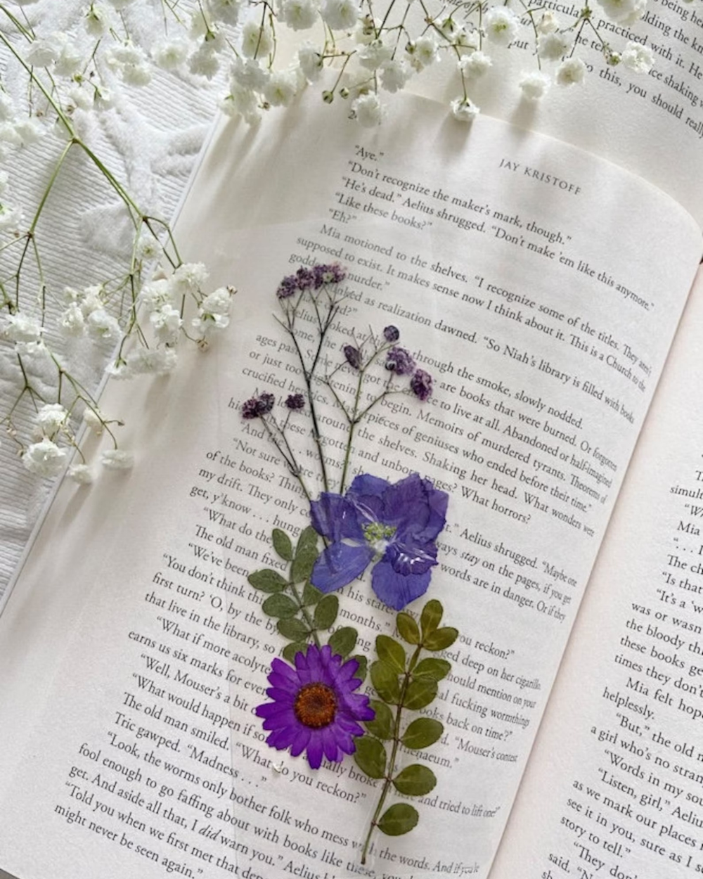 Real Dried Pressed Flower Bookmark