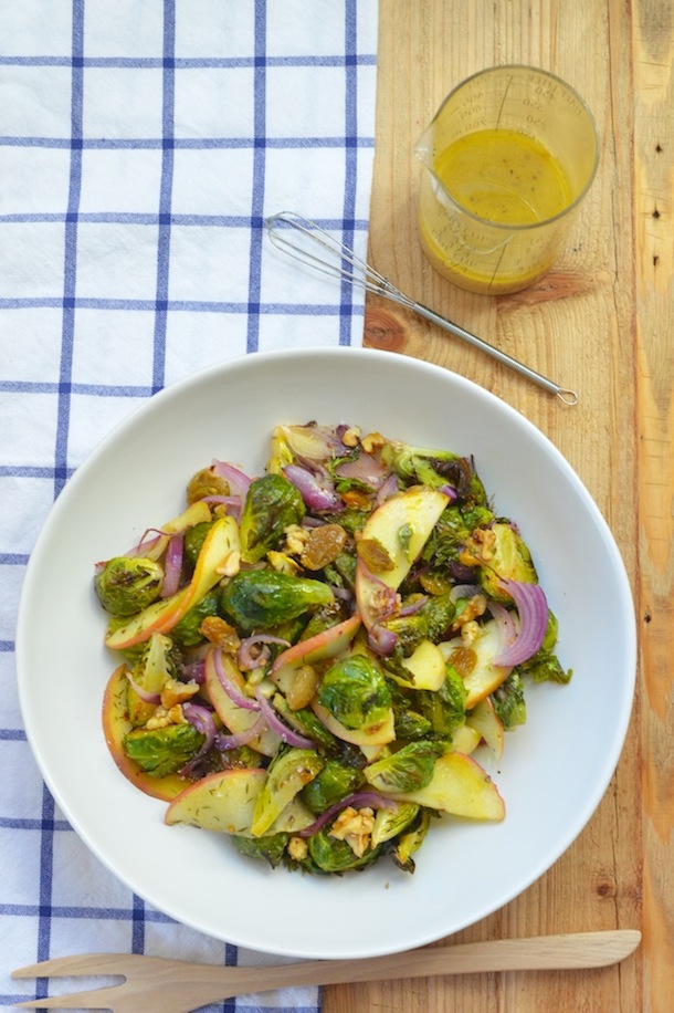 Brussels Sprout & Apple Salad with Cider Vinaigrette_best brussels sprouts recipes
