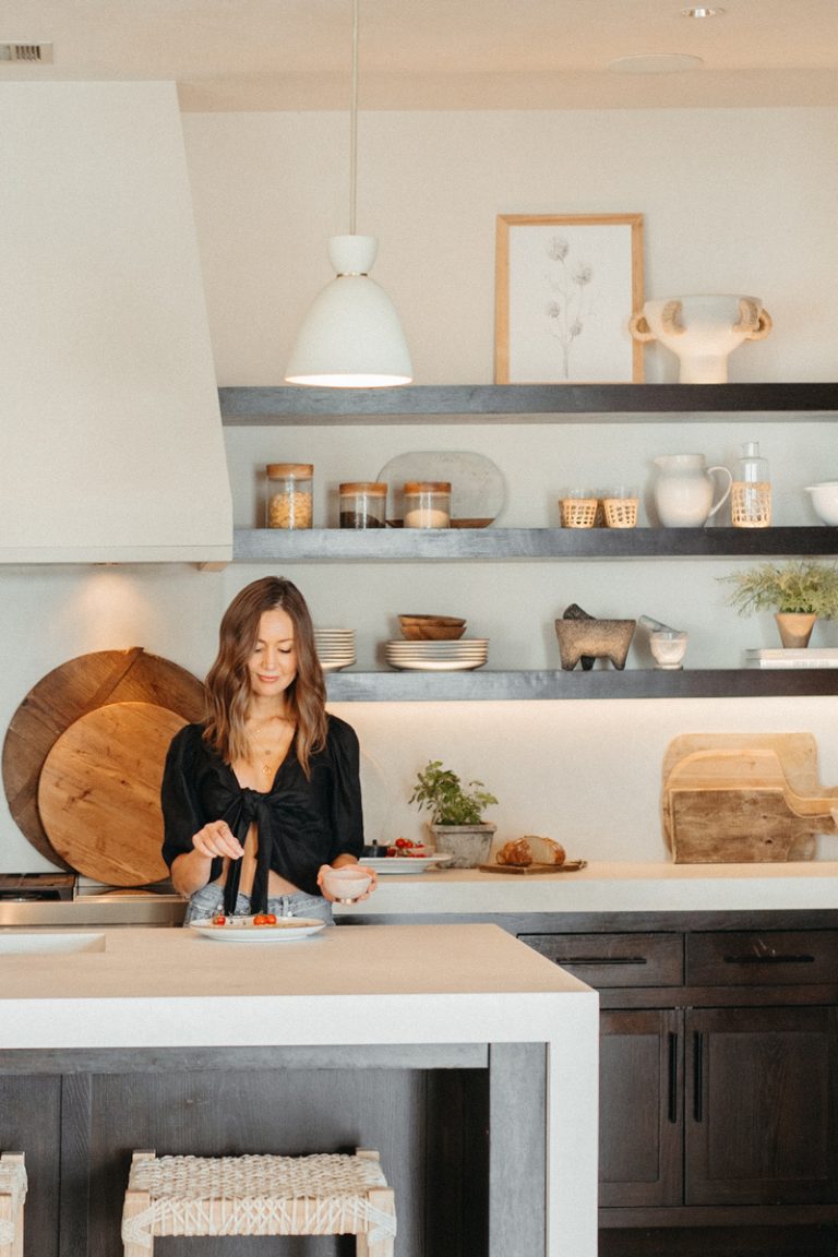 Camille Styles cooking in the kitchen