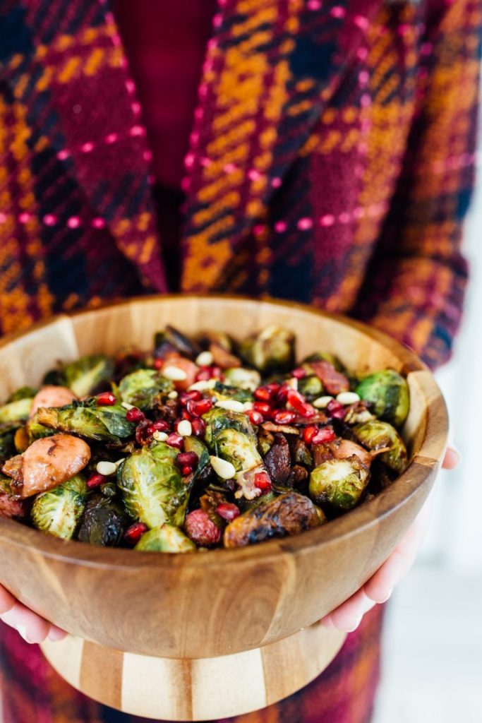 crispy brussels with radish bacon and dates_best brussels sprouts recipes