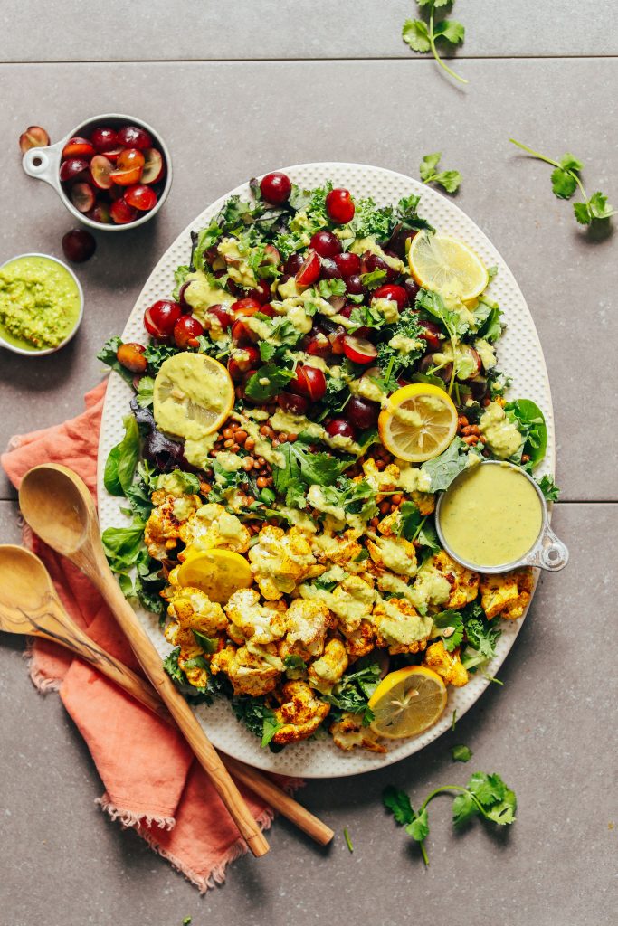 Curried Cauliflower, Grape, & Lentil Salad_anti-inflammatory foods