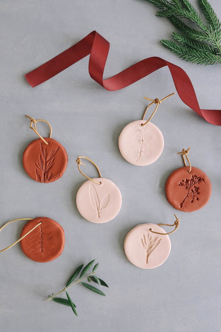 DIY Botanical Clay Ornaments