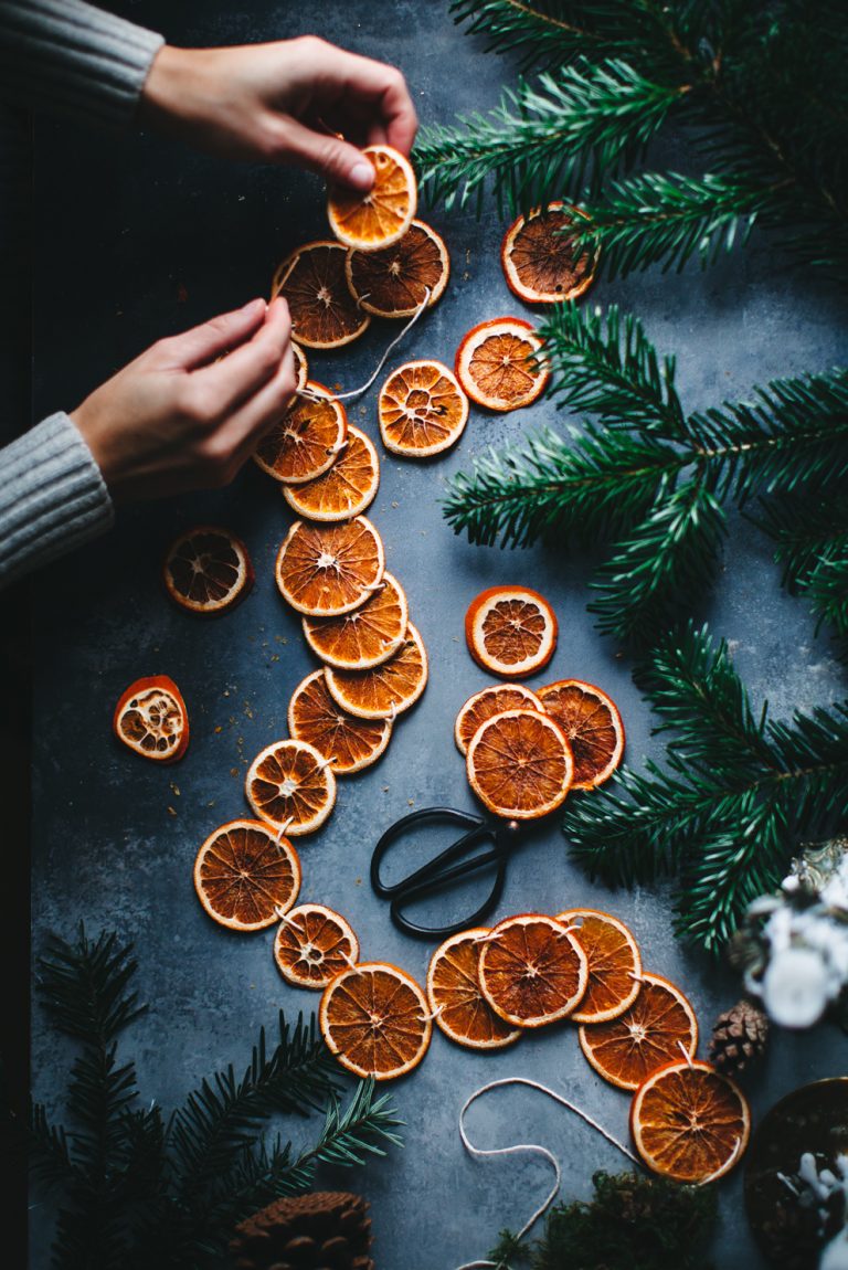 Dried orange wreath