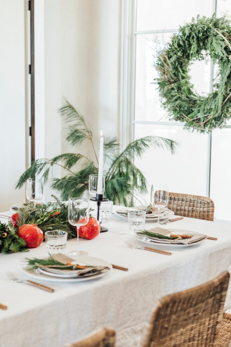 holiday christmas tablescape_gifts for in-laws