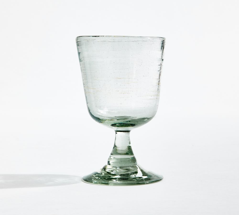 recycled glass goblet