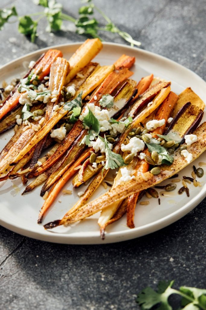 Roasted Heirloom Carrots With Wild Rice And Tahini_easy winter recipes