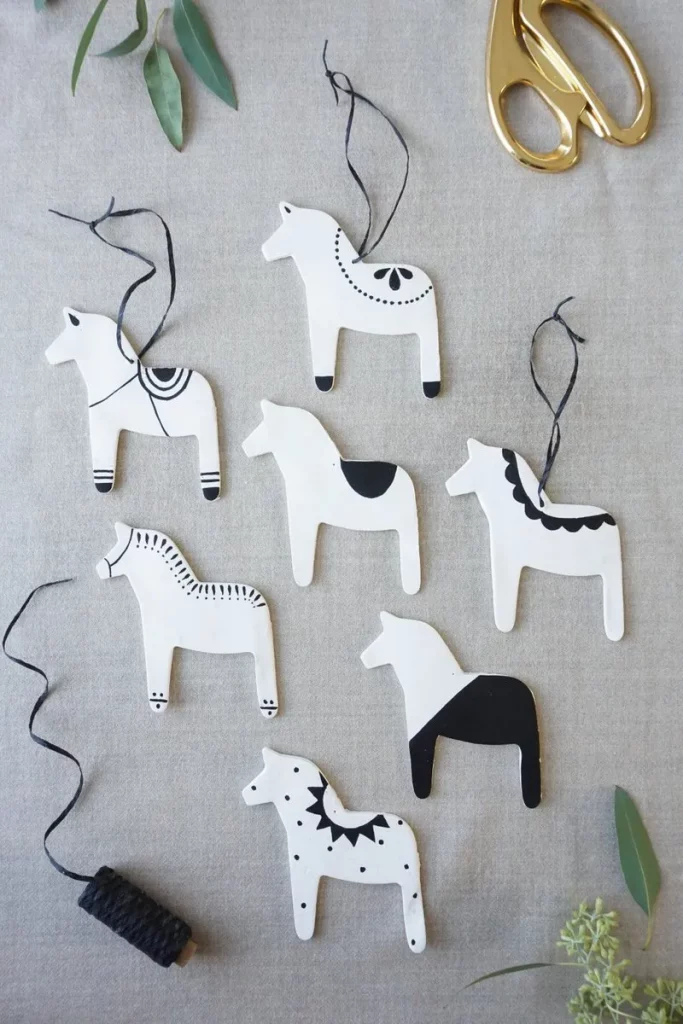 Dala horse ornaments and gift toppers