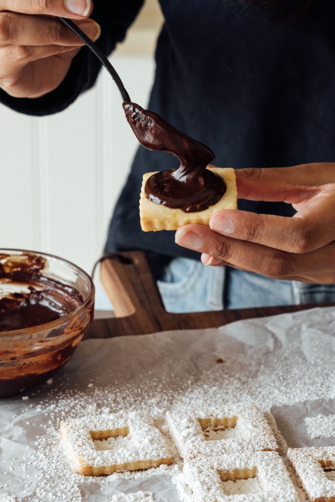 choklad apelsin mördegskaka linzer cookies