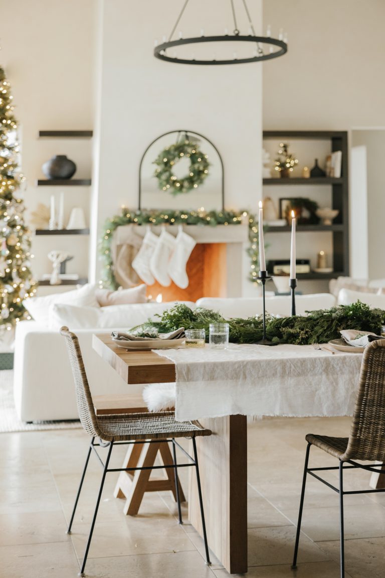 Simple holiday table setting is the best hostess gift