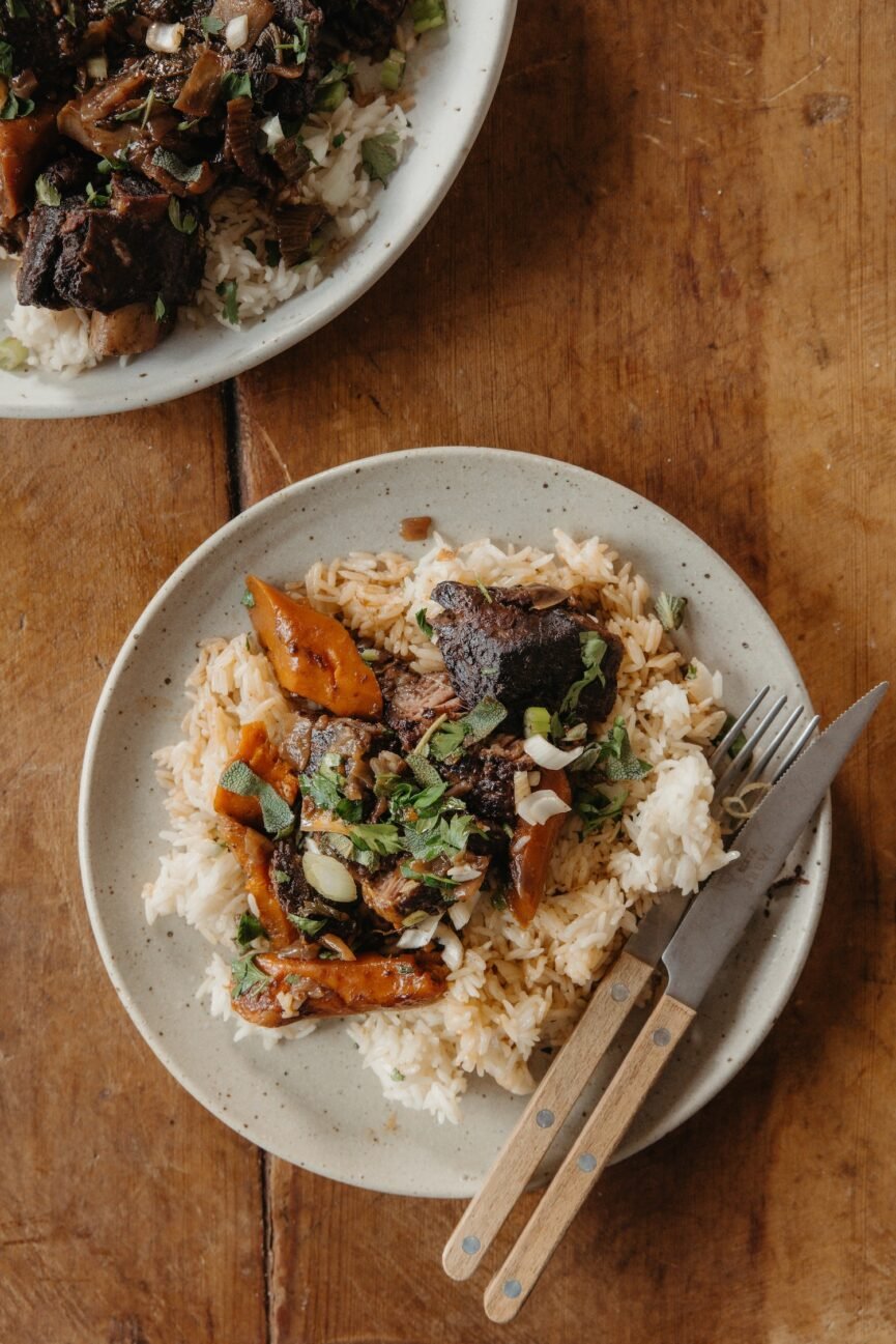 Braised Short ribs plated