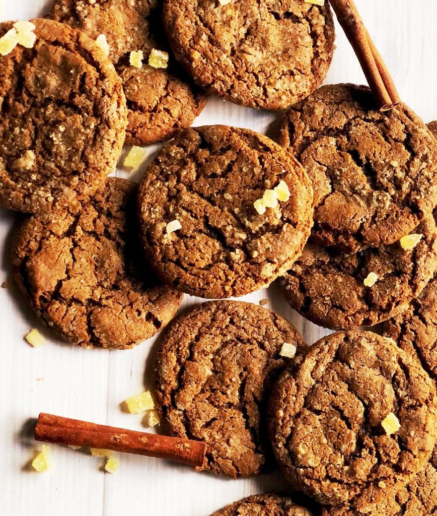 Chewy Ginger Molasses Cookies from Hummingbird Thyme weightier christmas cookie recipes