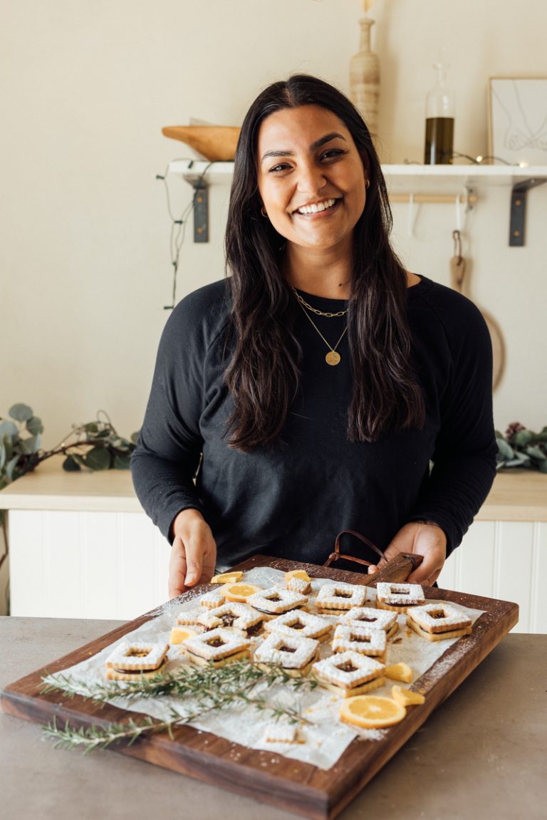 chocolate orange linzer cookies