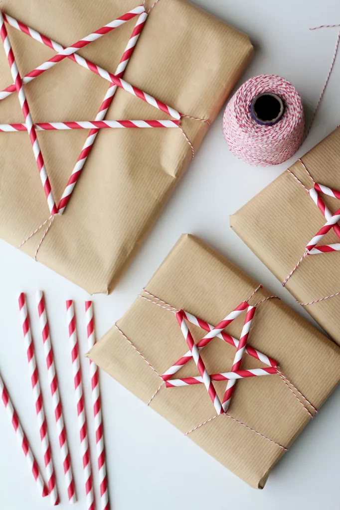 DIY Paper Straw Stars best gift wrapping ideas
