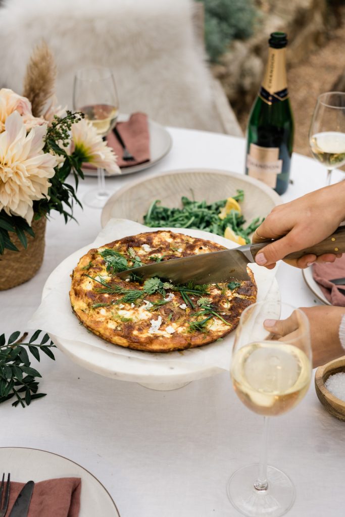 Mushroom, Spinach, and Goat Cheese Frittata
