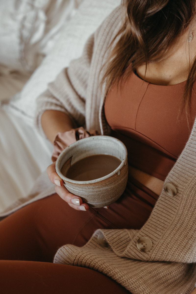 coffee relax in bed, simple rituals