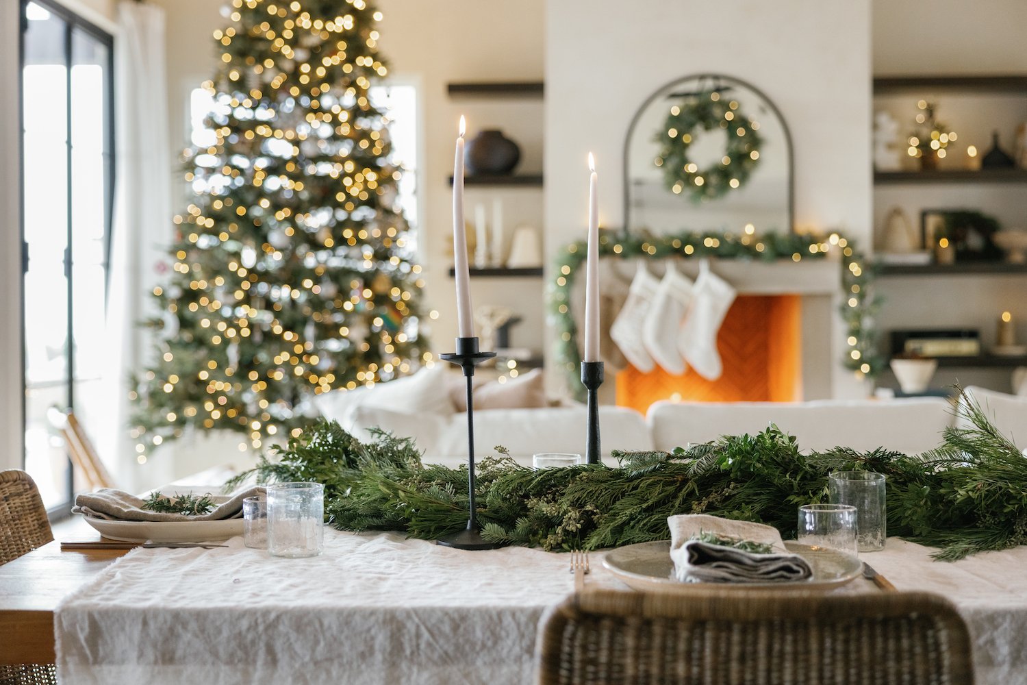 Evergreen Garlands and Twinkling Lights—How I Set the Table for This Year’s Holiday Dinner Party