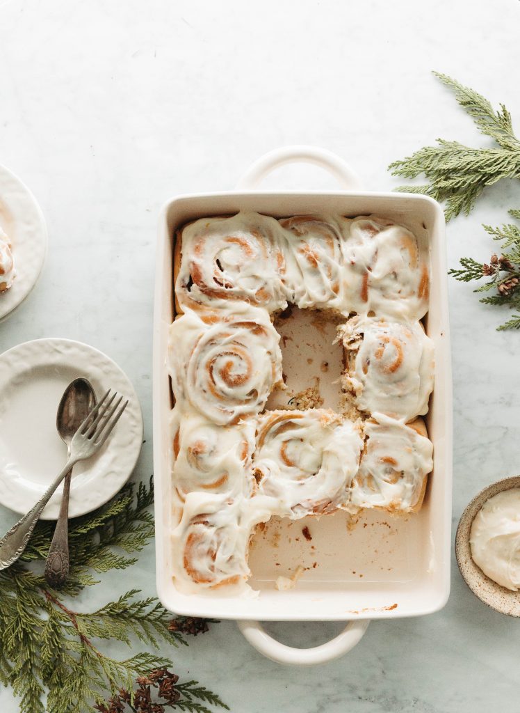 spiced orange date past cinnamon rolls