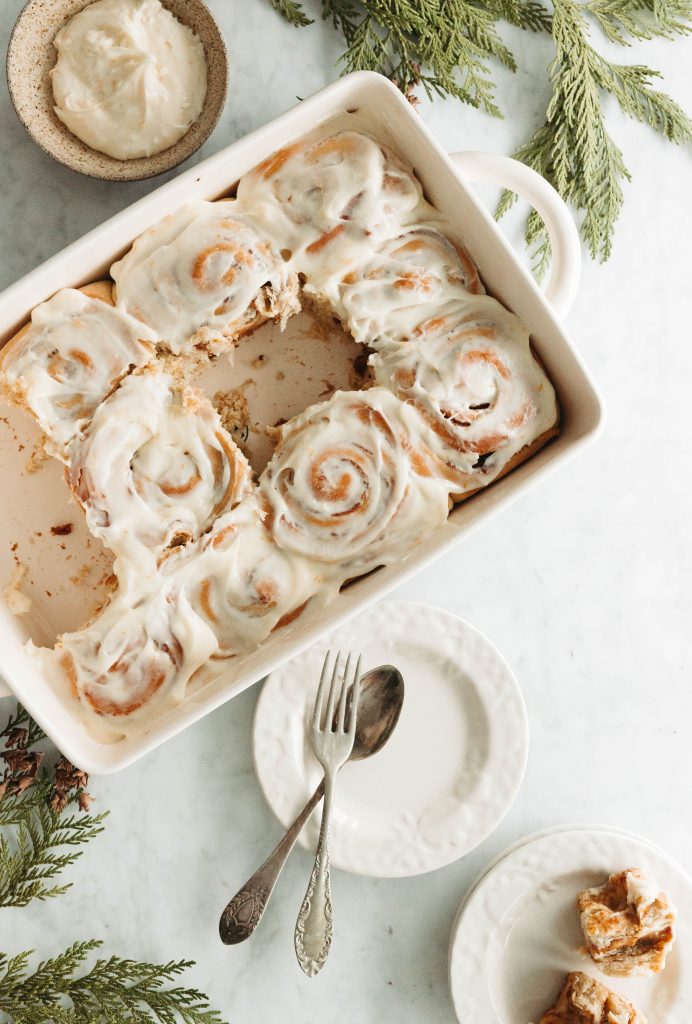 spiced orange date past cinnamon rolls