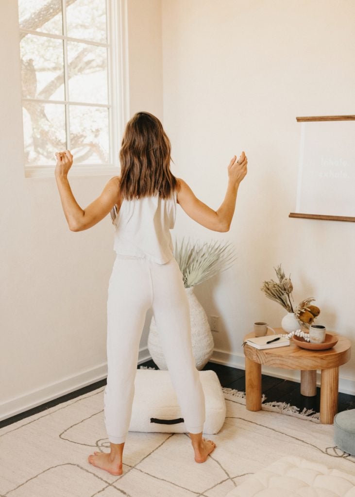 woman stretching ventosa massage