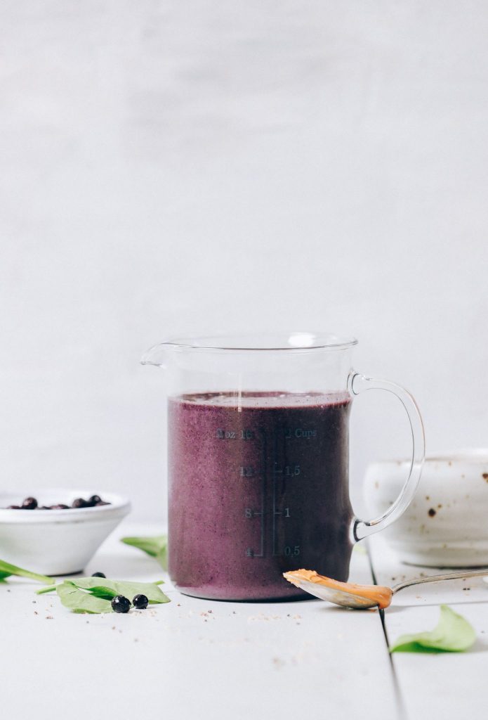blueberry peanut butter smoothie five ingredient recipes