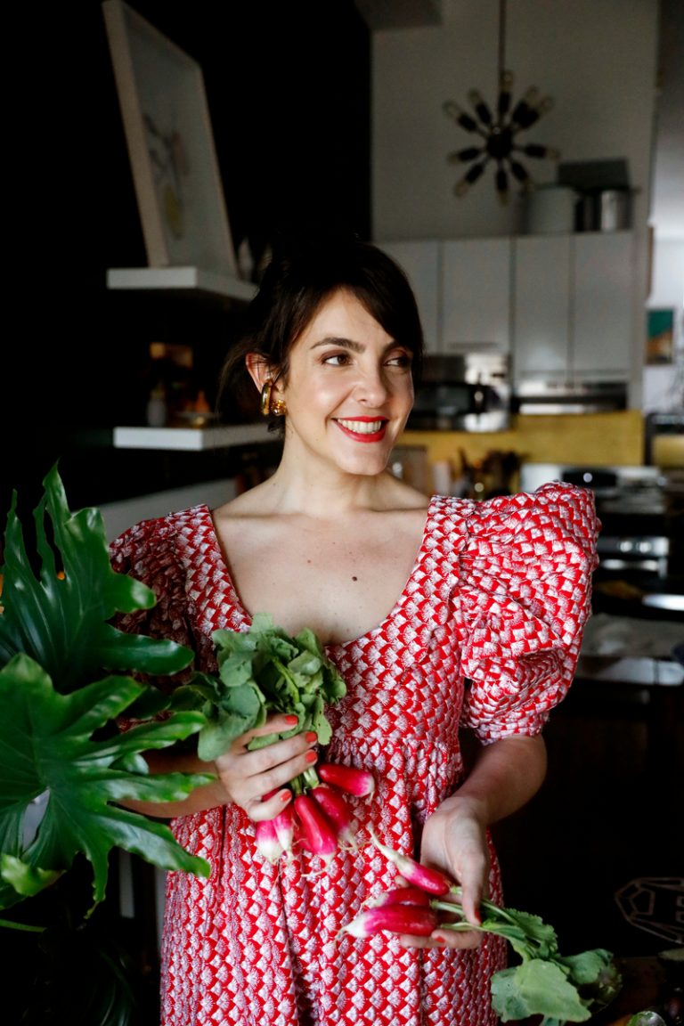 woman holding fresh produce, Valentine's Day date ideas