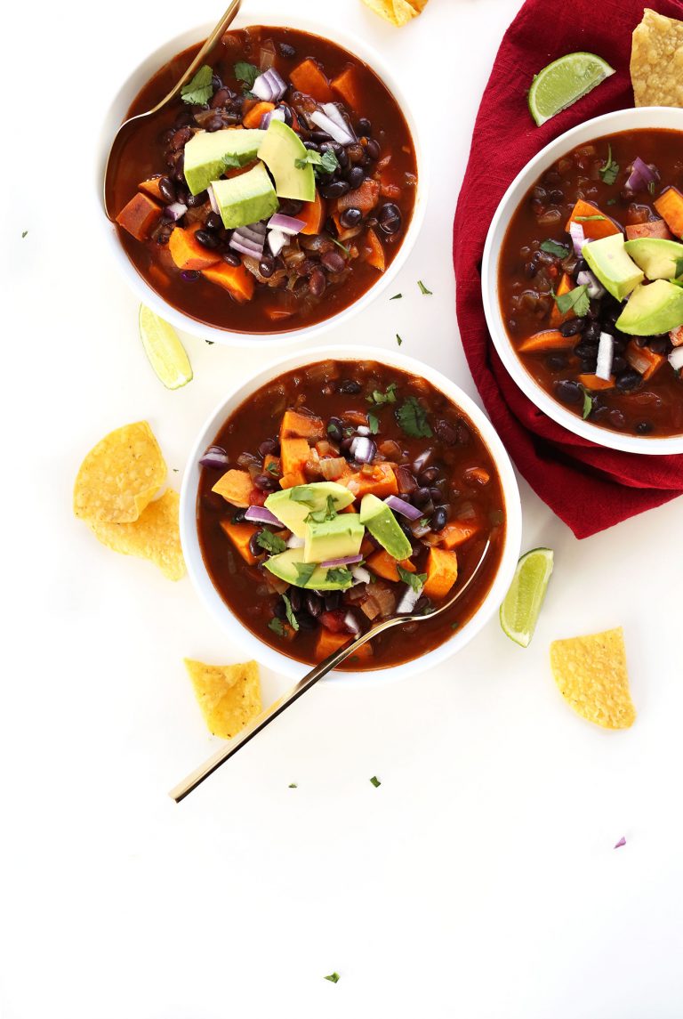 sweet potato black bean chili five ingredient 