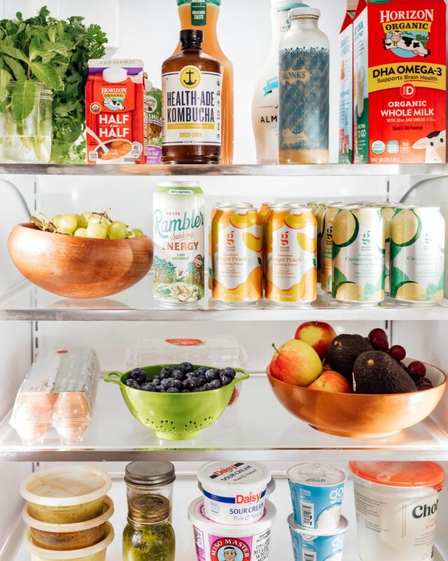 clean organized refrigerator