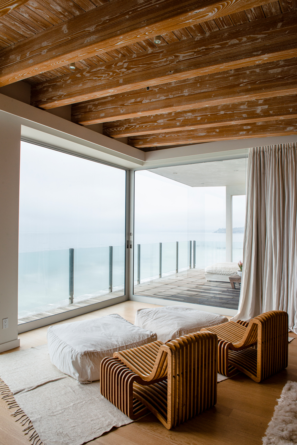 sheer drapes in malibu house