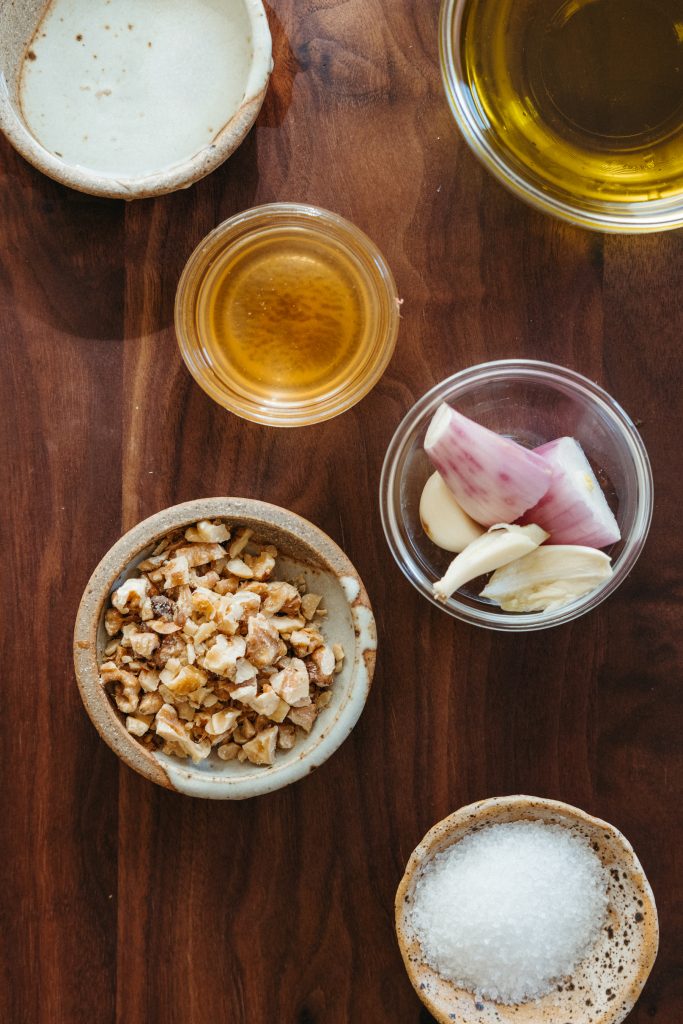 Ingredients for shallot vinaigrette