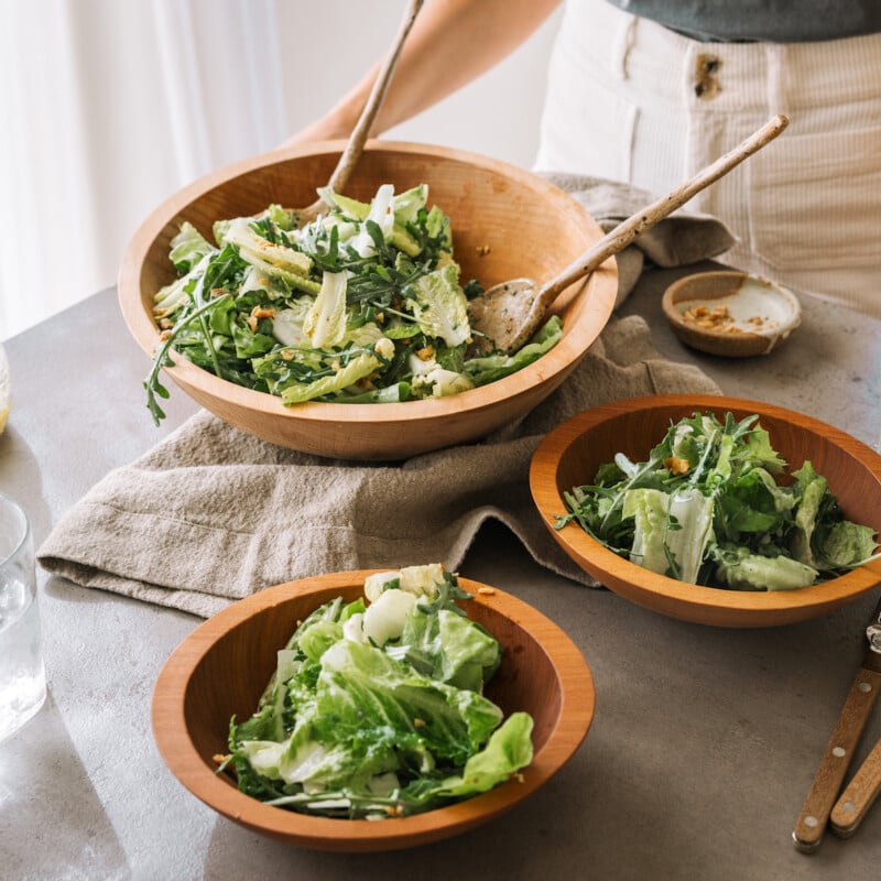 best simple green salad recipe inspired by via carota's insalata verde