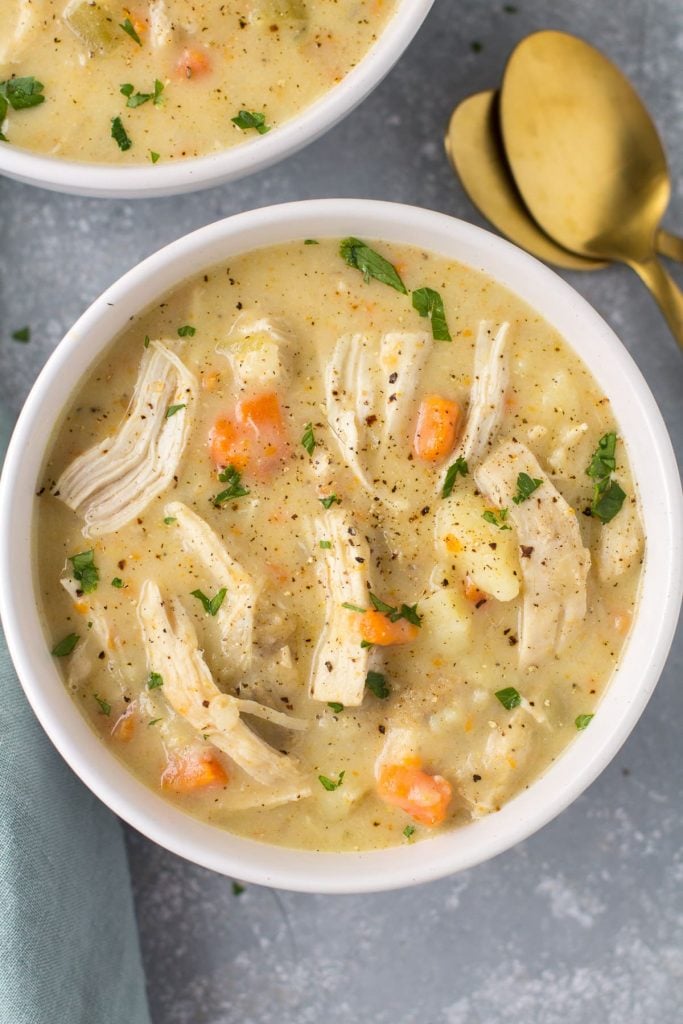 Healthy Chicken Pot Pie Soup