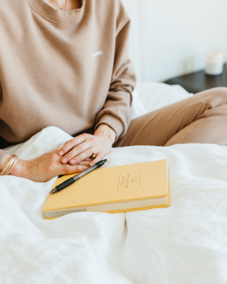journaling in bed, february bucket list
