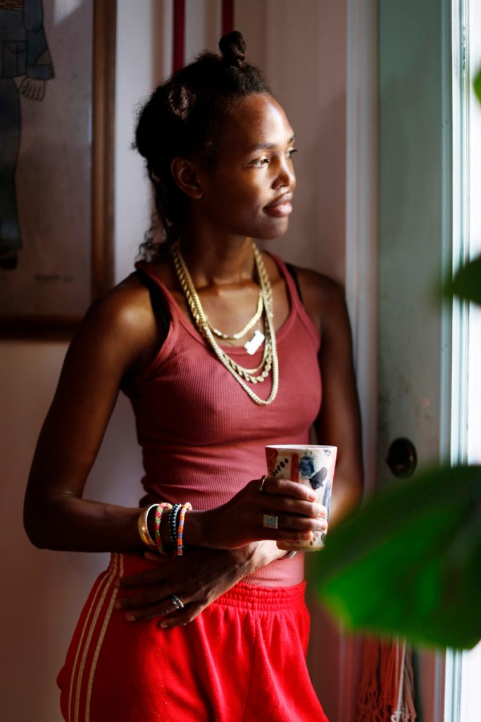 woman drinking tea sex products