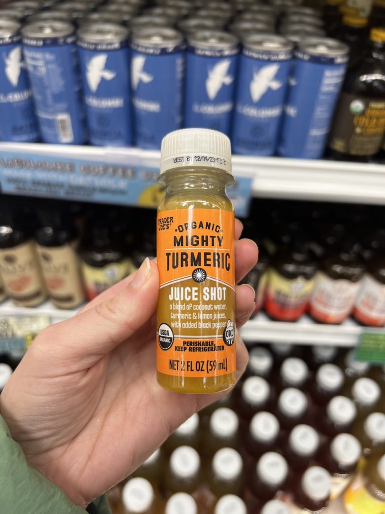 Mighty Turmeric Juice Shot healthy trader joe's products