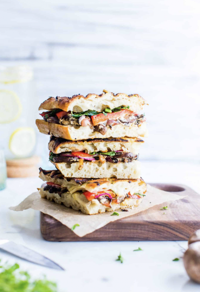 Mushroom and Goat Cheese Veggie Panini_vegetarian sandwich recipes