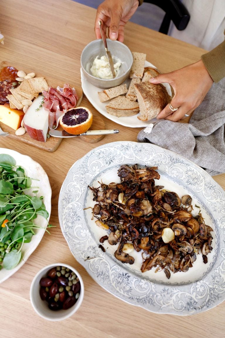 roasted mushroom with thyme and smoked salt 