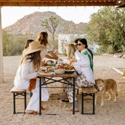 People gathered around table