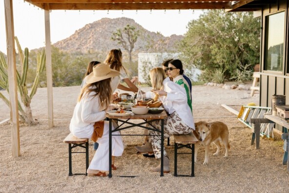 People gathered around table