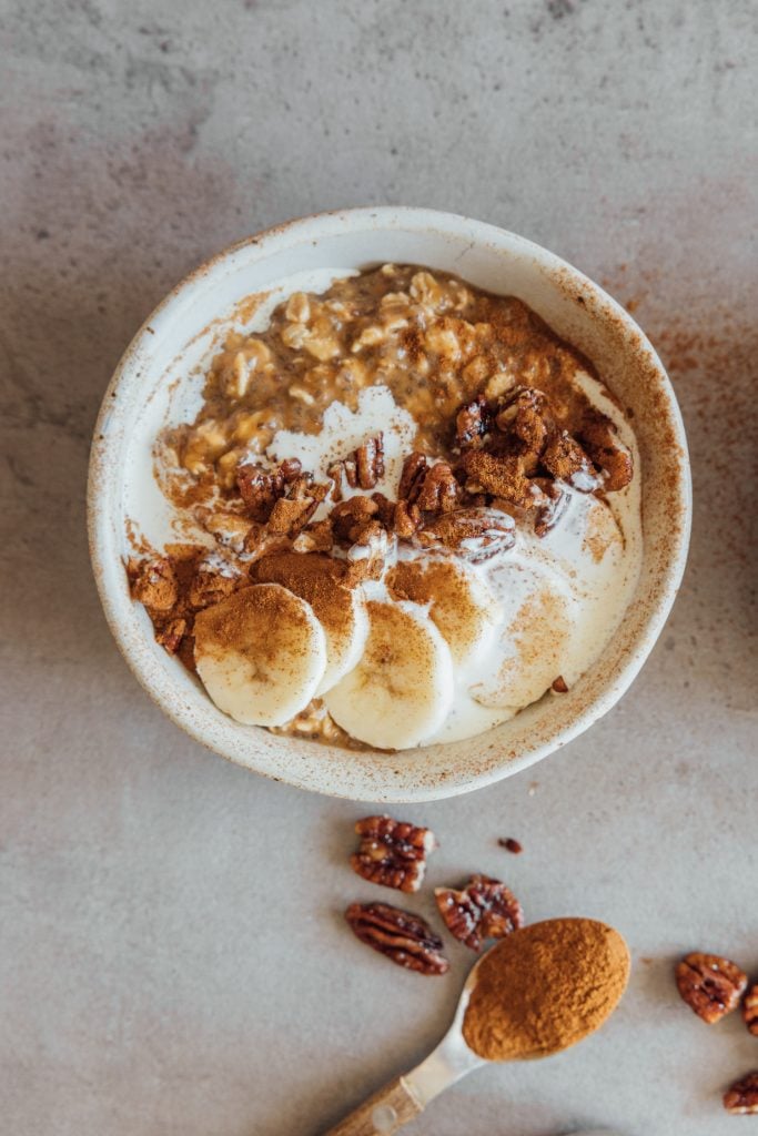 Pumpkin overnight oats_high protein lunch ideas