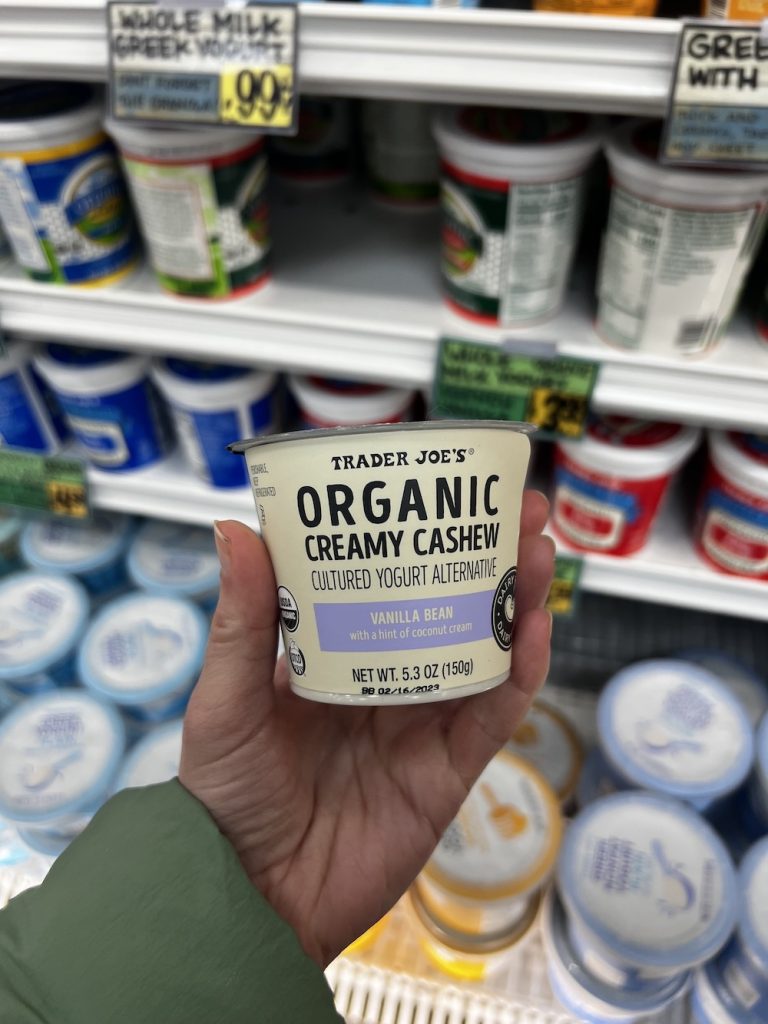 Vanilla Bean Creamy Cashew Cultured Yogurt Alternative healthy trader joe's products