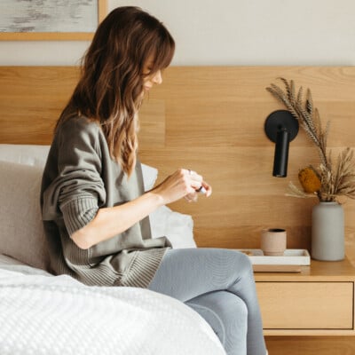 camille styles morning routine, bedroom