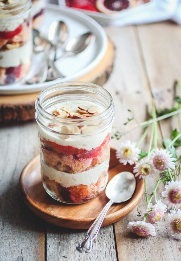 Blood Orange Amaretto Mascarpone Trifles