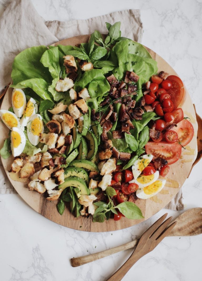 BLT Salad with 8-minute eggs & avocado